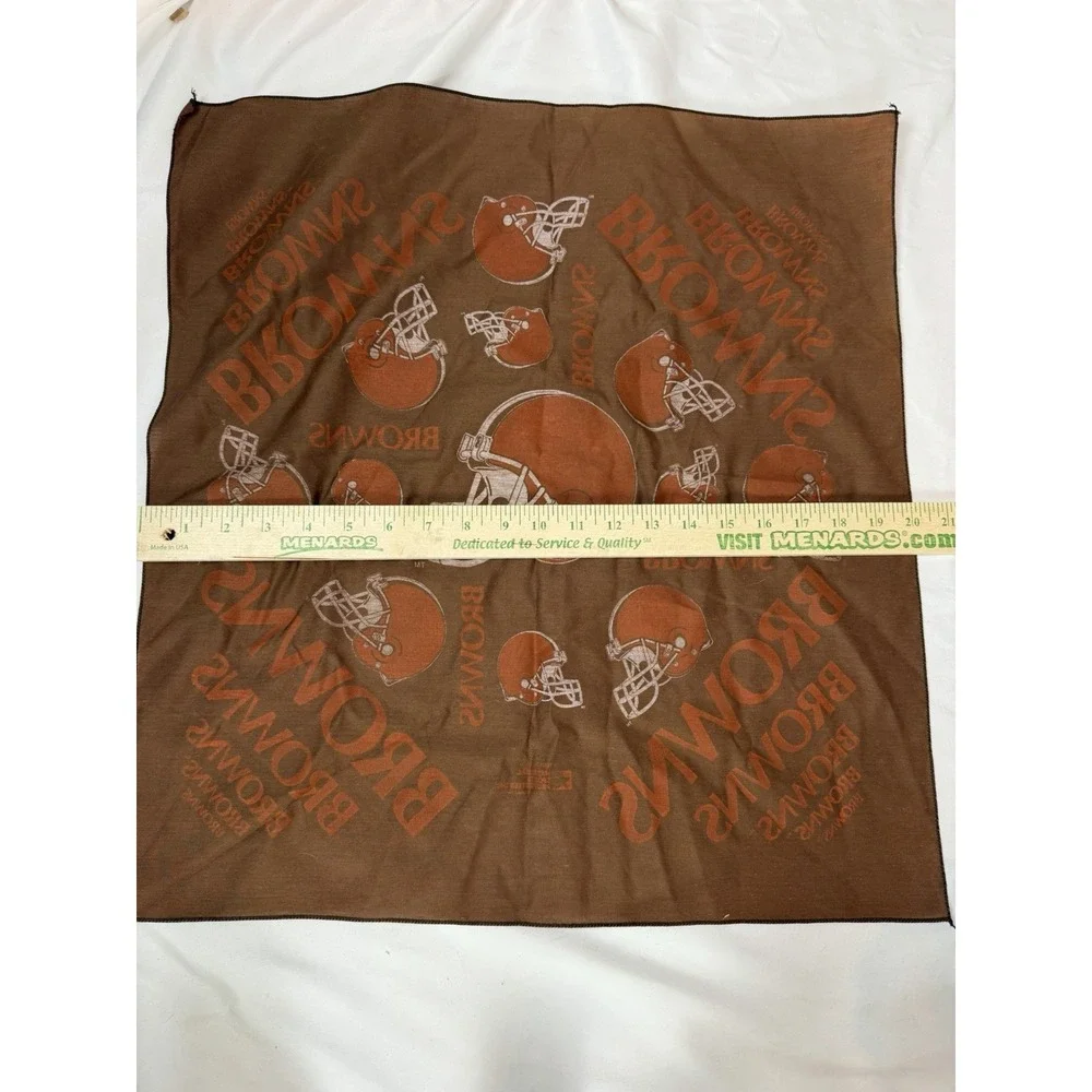 Vintage 1992 Cleveland Browns NFL Bandana 21x21 NSP Helmet All Over Print